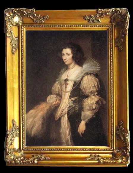 framed  Anthony Van Dyck Portrait of Maria Louisa de Tassis, Ta092